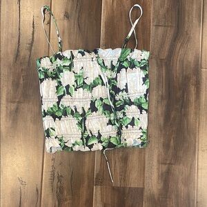 Night bloom floral Scarlett top